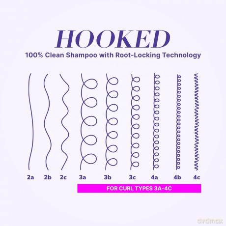 Color Wow Lockenshampoo "Hooked" Shampoo Lockiges Haar, Curl Wow Anti-Frizz Locken Pflege für schwungvoll definierte Locken, Tiefenreinigungs-Shampoo für Traumlocken, 295 ml