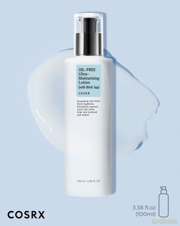 COSRX Ölfreie Ultra Moisturizing Lotion mit Birkensaft, 100ml, Eine extrem feuchtigkeitsspendende Tagespflege für Tag und Nacht zu empfehlen, Hypoallergen, dermatologisch getestet, Cruelty Free