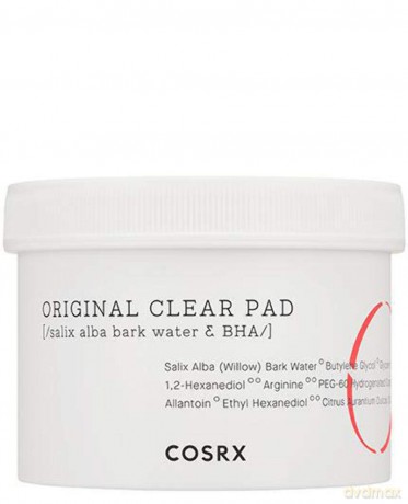 COSRX Original Clear Pad, BHA Toner Pads mit sanftem Peeling-Effekt, tägliche Hautpflege gegen Mitesser, Peeling-Pads für unreine Haut, Korean Skincare