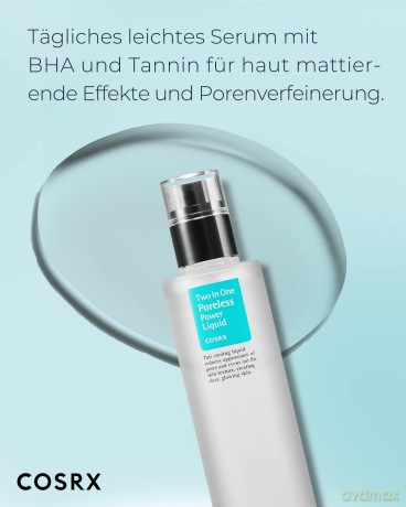 COSRX Two in One Poreless Power Liquid mit BHA 100 ml | Gesichtspflege zum Straffen der Poren und Peeling der Haut für glatte und klare Haut | für alle Hauttypen | keine Tierversuche