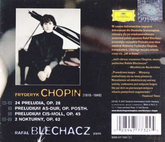 Rafał Blechacz: Chopin:Preludia (Polska Cena) [CD]