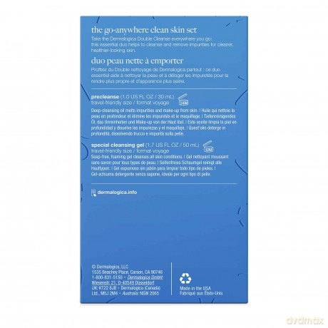 Dermalogica The Go-Anywhere Clean Skin Set: PreCelanse (1.0 fl oz) Special Cleansing Gel (1.7 fl oz)