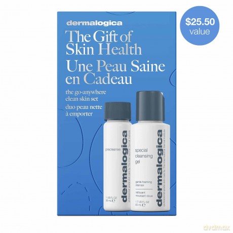 Dermalogica The Go-Anywhere Clean Skin Set: PreCelanse (1.0 fl oz) Special Cleansing Gel (1.7 fl oz)