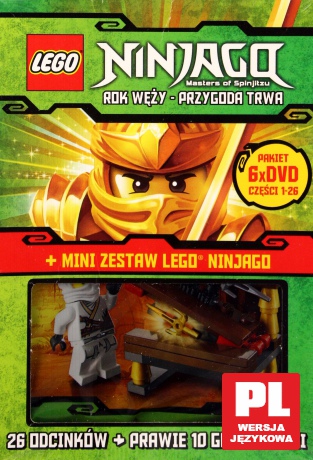 LEGO Ninjago Rok węży część 1+2+3+4+5+6 [BOX] [6DVD]