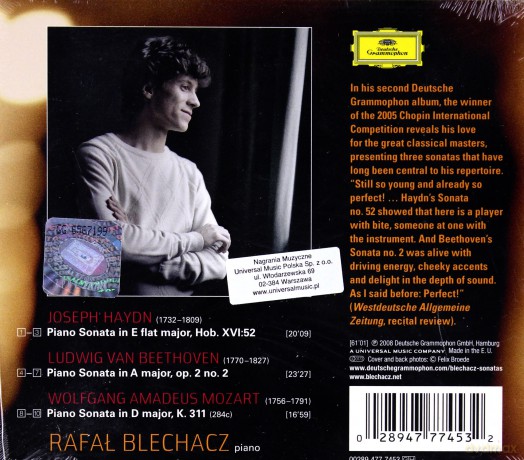 Rafał Blechacz: Sonatas:Haydn,Beethoven,Mozart [CD]