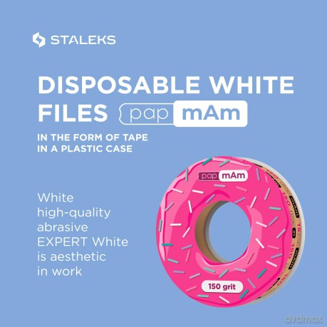 Disposable abrasive tape without packaging Expert 150 White Disposable Abrasive Tape