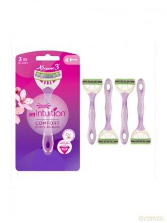Disposable razor for women My Intuition Comfort Cherry Blossom 3 + 1 pc