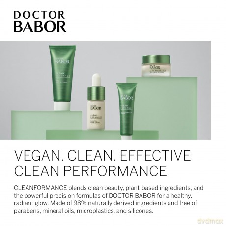 DOCTOR BABOR CLEANFORMANCE Clay Multi-Cleanser für jede Haut, Milde Reinigung und Reinigungsmaske, Prä-/Probiotika Komplex, Vegane Formel, 1 x 50 ml