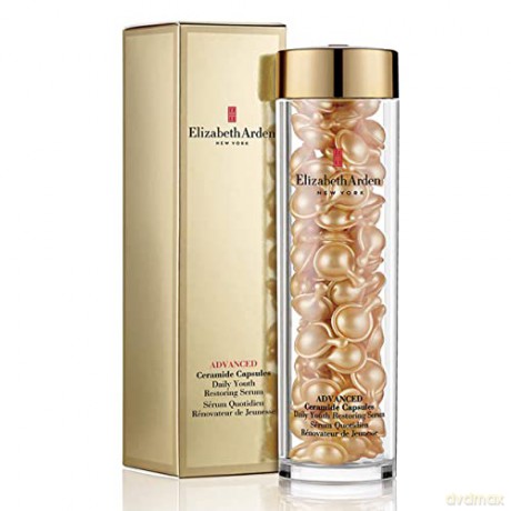 Elizabeth Arden - Advanced Ceramides Serum Kapseln, mit Tsubaki-Öl, dreifacher Anti-Aging-Effekt, verjüngt, repariert, spendet Feuchtigkeit und glättet Falten, Einzeldosis - 90 Kapseln