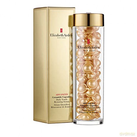 Elizabeth Arden - Advanced Ceramides Serum Kapseln, mit Tsubaki-Öl, dreifacher Anti-Aging-Effekt, verjüngt, repariert, spendet Feuchtigkeit und glättet Falten, Einzeldosis - 90 Kapseln