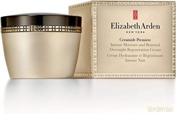 Elizabeth Arden Ceramide Premiere - Intense Moisture and Renewal Overnight Regeneration Cream, 50 ml, hydratisierende Nachtcreme, sanfte Gesichtspflege, Anti-Age Luxury Skincare