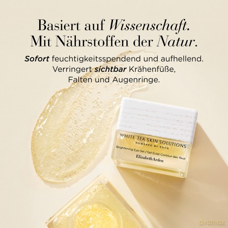 Elizabeth Arden Elizabeth Arden White Tea Skin Solutions Brightening Eye Gel, feuchtigkeitsspendende Augencreme, bekämpft Augenringe, glättet, 15ml