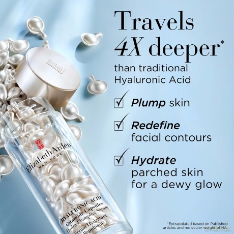 Elizabeth Arden Hyaluronic Acid Ceramide Capsules - Hydra-Plumping Serum, 30 Stück