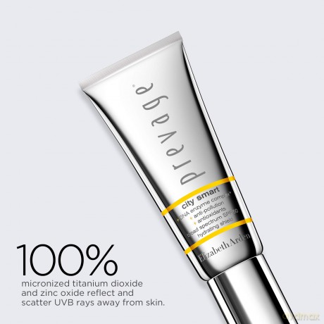 Elizabeth Arden Prevage City Smart - Hydrating Shield SPF 50, 40 ml, Tagescreme gegen umweltbedingte Hautalterung, intensive Feuchtigkeitspflege, mit LSF 50, Anti-Aging für Frauen