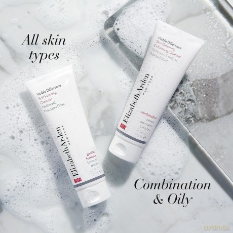 Elizabeth Arden Visible Difference Soft Foaming Cleanser, Gesichtsreinigungsschaum mit Algenextrakt und Glycerin, reinigt und entfernt Make-up, 125 ml