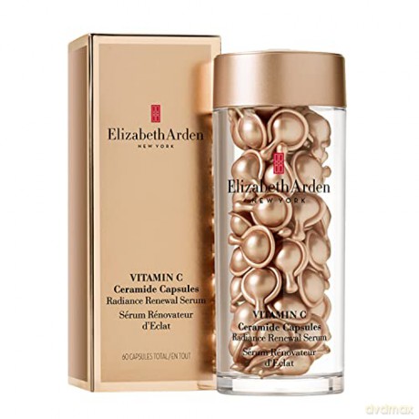 Elizabeth Arden Vitamin C Ceramide Capsules - Radiance Renewal Serum, 60 Stk., Vitamin C Serum in Kapseln, für schöne Haut mit mehr Leuchtkraft, Tagesdosis zur Gesichtspflege