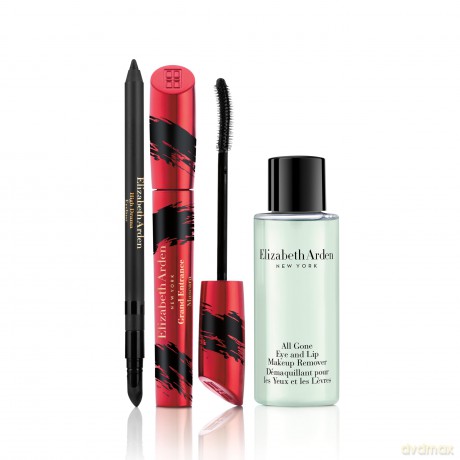 Elizabeth Arden, Trio Mascara-Set mit wunderschönem Volumen, Länge und Krümmung, Make-up für Damen, Mascara, Eyeliner, weicher Make-up-Entferner