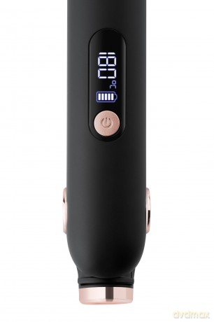 ETA Glätteisen Fenite Black I kabelloser Betrieb I 3 Temperaturstufen: 150/165/180 °C I Hochwertiger 3,7V Li-Ion-Akku I Reiseetui I USB-Ladekabel