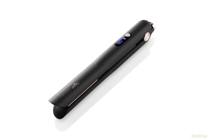 ETA Glätteisen Fenite Black I kabelloser Betrieb I 3 Temperaturstufen: 150/165/180 °C I Hochwertiger 3,7V Li-Ion-Akku I Reiseetui I USB-Ladekabel
