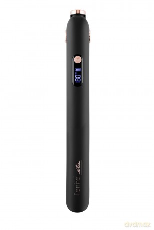 ETA Glätteisen Fenite Black I kabelloser Betrieb I 3 Temperaturstufen: 150/165/180 °C I Hochwertiger 3,7V Li-Ion-Akku I Reiseetui I USB-Ladekabel