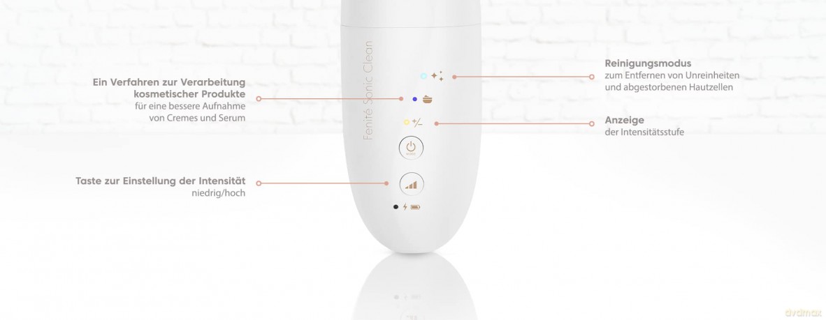 ETA Kosmetik-Ultraschallspatel Fenité Sonic Clean - 24000Hz Ultraschallvibrationen, 2 Betriebsarten, 2 Leistungsstufen, Betrieb 60min