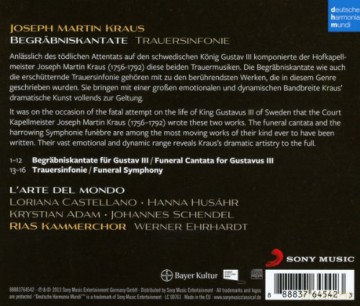 L'arte Del Mondo: Kraus: Begräbniskantate, Trauersinfonie [CD]