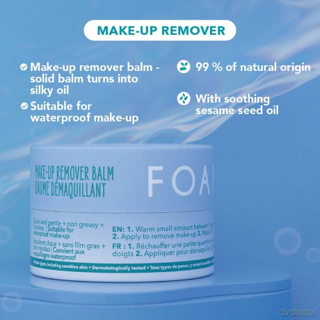 Foamie Make-up-Entferner Conditioner für Gesicht und Augen - öliger Make-up-Entferner für Gesicht und Augen, der mit Wasser entfernt wird - wasserfester Augen-Make-up-Entferner für alle Hauttypen, 50