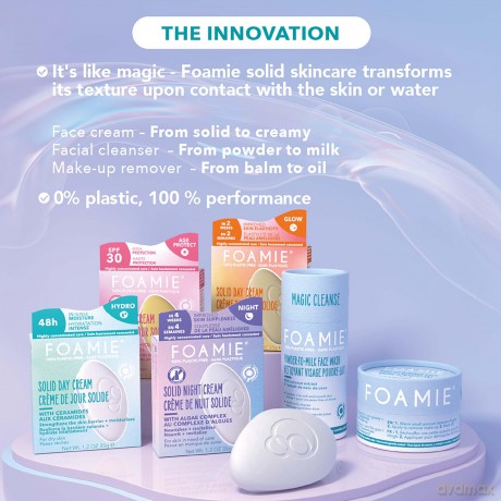 Foamie Make-up-Entferner Conditioner für Gesicht und Augen - öliger Make-up-Entferner für Gesicht und Augen, der mit Wasser entfernt wird - wasserfester Augen-Make-up-Entferner für alle Hauttypen, 50