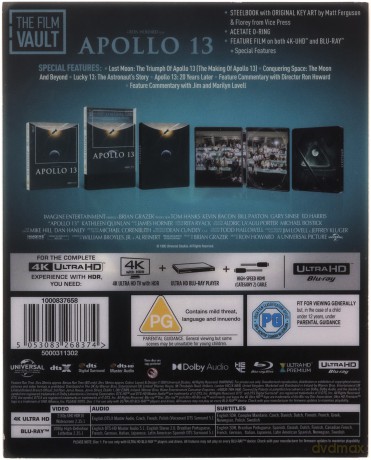 Apollo 13 (The Film Vault) (steelbook) [Blu-Ray 4K]+[Blu-Ray]