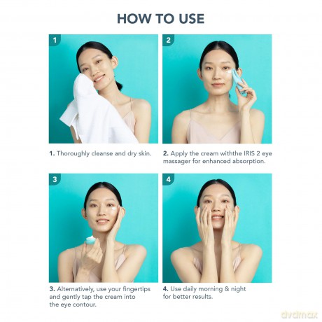 FOREO IRIS Vitamin C Eye Cream - Augencreme Gegen Falten und Augenringe - Vitamin E - Koffein - Hyaluronsäure - Yerba Mate - Kakaobutter - Vegan Kosmetik - Augenringe Entfernen und Tränensäcke - 15 ml