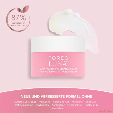 FOREO LUNA Cleansing Balm - Make-Up Entferner - Ölreiniger o. Wasser - Augen-Makeup-Entferner - Vegan - Mandelöl und Jojobaöl - Shea-Butter und Vitamin E - 75 ml