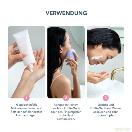 FOREO LUNA Micro-Foam Cleanser 2.0 - Gesichtsreinigung - Vitamin E - Aminosäuren - Mitesserentferner - Porenreiniger - Make Up Entferner - Reinigungsschaum Gesicht - Vegan - Gesichtspflege - 20 ml
