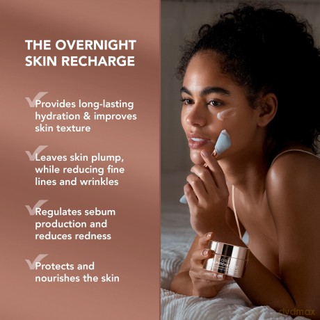 FOREO SUPERCHARGED Nachtmaske - Feuchtigkeitscreme Nacht - Tiefenwirksam auffüllende Feuchtigkeitscreme für das Gesicht - Hyaluronsäure und Polyglutaminsäure - Verjüngend - Vegan - 75 ml