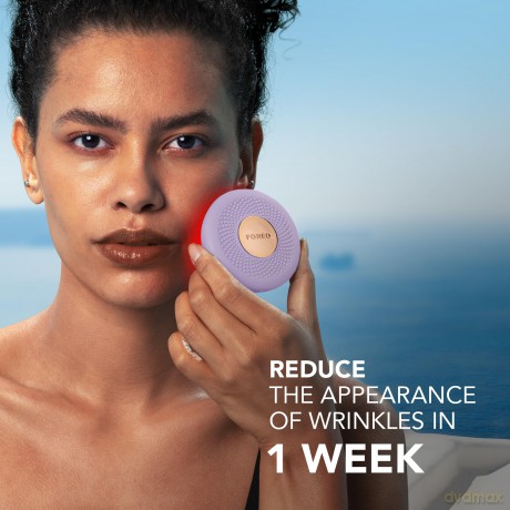 FOREO UFO 3 go Gesichtsmasken-Hautpflegegerät unterwegs - Feuchtigkeitscreme - Anti-Aging-Pflege - Vollspektrum-LED- und Rotlichttherapie - Thermotherapie - T-Sonic-Massage - kompakt - Lavender