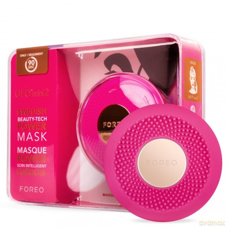 Foreo Ufo Mini 2 Led-Gesichtsmaske, Rotlichttherapie, Gesichtsmasken Beauty, Wärme, Koreanische Kosmetik, Gesichtsmassagegerät, Feuchtigkeitsmaske Gesicht, Erhöhte Gesichtspflege-Aufnahme, Fuchsia