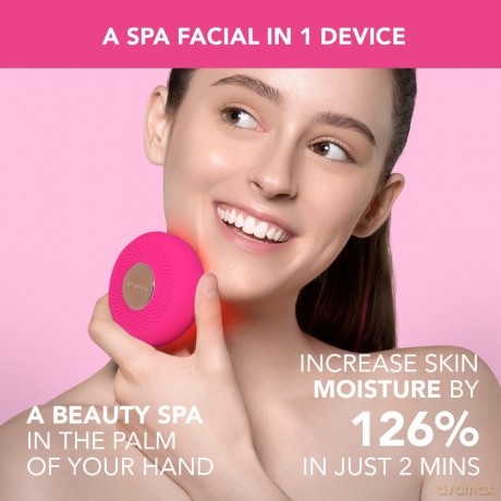 Foreo Ufo Mini 2 Led-Gesichtsmaske, Rotlichttherapie, Gesichtsmasken Beauty, Wärme, Koreanische Kosmetik, Gesichtsmassagegerät, Feuchtigkeitsmaske Gesicht, Erhöhte Gesichtspflege-Aufnahme, Fuchsia
