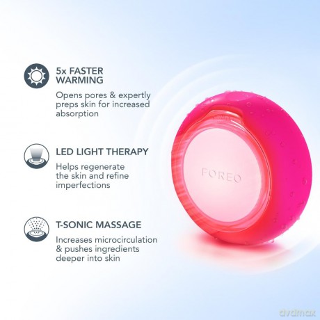 Foreo Ufo Mini 2 Led-Gesichtsmaske, Rotlichttherapie, Gesichtsmasken Beauty, Wärme, Koreanische Kosmetik, Gesichtsmassagegerät, Feuchtigkeitsmaske Gesicht, Erhöhte Gesichtspflege-Aufnahme, Fuchsia