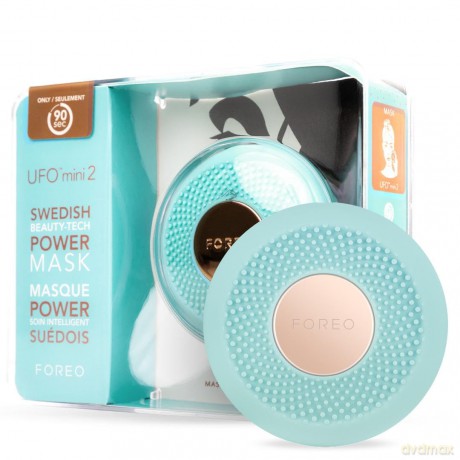Foreo Ufo Mini 2 Led-Gesichtsmaske, Rotlichttherapie, Gesichtsmasken Beauty, Wärme, Koreanische Kosmetik, Gesichtsmassagegerät, Feuchtigkeitsmaske Gesicht, Erhöhte Gesichtspflege-Aufnahme, Mint