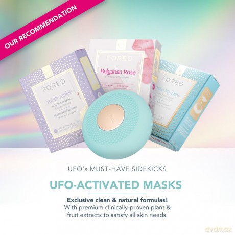 Foreo Ufo Mini 2 Led-Gesichtsmaske, Rotlichttherapie, Gesichtsmasken Beauty, Wärme, Koreanische Kosmetik, Gesichtsmassagegerät, Feuchtigkeitsmaske Gesicht, Erhöhte Gesichtspflege-Aufnahme, Mint