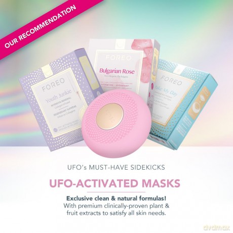 Foreo Ufo Mini 2 Led-Gesichtsmaske, Rotlichttherapie, Gesichtsmasken Beauty, Wärme, Koreanische Kosmetik, Gesichtsmassagegerät, Feuchtigkeitsmaske Gesicht, Erhöhte Gesichtspflege-Aufnahme, Pearl Pink