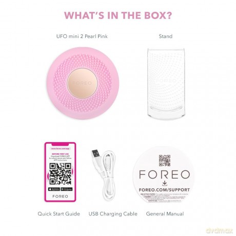 Foreo Ufo Mini 2 Led-Gesichtsmaske, Rotlichttherapie, Gesichtsmasken Beauty, Wärme, Koreanische Kosmetik, Gesichtsmassagegerät, Feuchtigkeitsmaske Gesicht, Erhöhte Gesichtspflege-Aufnahme, Pearl Pink