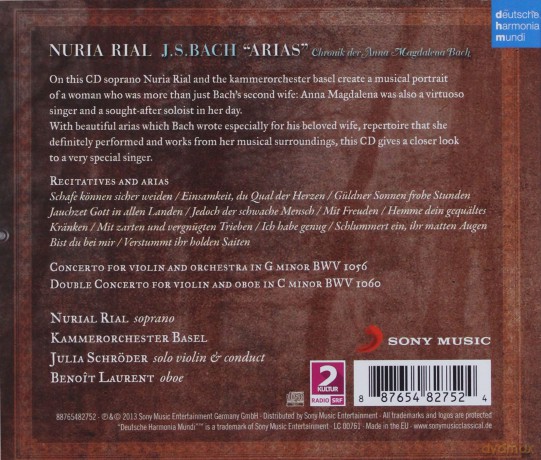 Nuria Rial: Bach: Arias [CD]