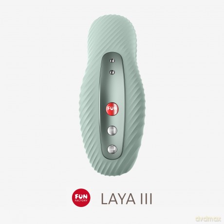 FUN FACTORY Auflegevibrator LAYA III (Sage Green) - tiefenstimulierendes Sextoy im ikonischen Design für zielgenaue Klitoris-Stimulation - hautfreundliches, medizinisches Silikon, Made in Germany