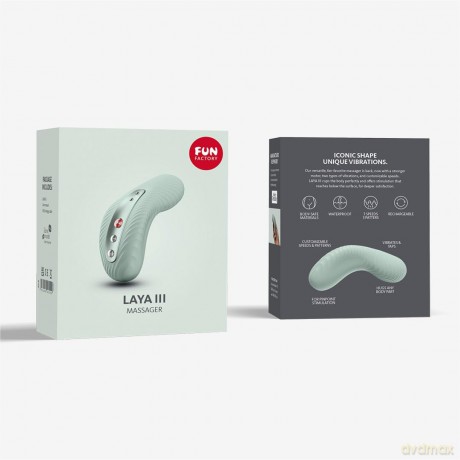 FUN FACTORY Auflegevibrator LAYA III (Sage Green) - tiefenstimulierendes Sextoy im ikonischen Design für zielgenaue Klitoris-Stimulation - hautfreundliches, medizinisches Silikon, Made in Germany