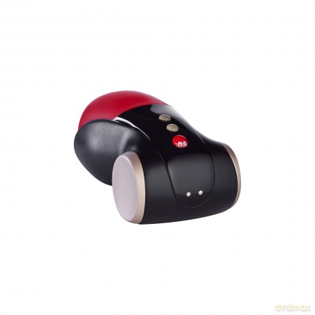FUN FACTORY Eichel-Vibrator COBRA LIBRE II (Schwarz/Rot) - Hochwertiger Masturbator für Männer, Penis-Vibrator zur Eichelstimulation mit Dualmotor - 100% medizinisches Silikon