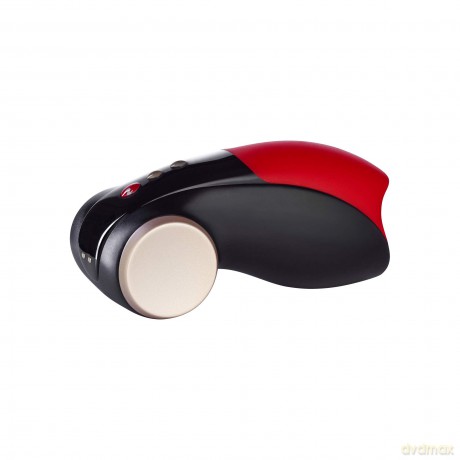 FUN FACTORY Eichel-Vibrator COBRA LIBRE II (Schwarz/Rot) - Hochwertiger Masturbator für Männer, Penis-Vibrator zur Eichelstimulation mit Dualmotor - 100% medizinisches Silikon