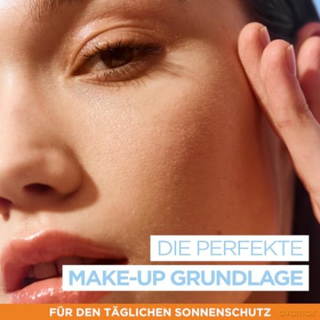 Garnier UV-Sonnenschutzfluid für zu Unreinheiten neigende Haut, Sehr hoher Sonnenschutz mit LSF 50+, Unsichtbares Finish, Ambre Solaire Super UV Niacinamide Daily Fluid, 1 x 40 ml