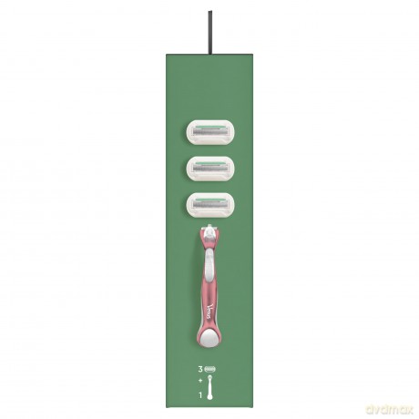 Gillette Venus Deluxe Smooth Sensitive, Damenrasiermaschine, 3 Stück, Maschinenteile mit 5 Klingen wie Diamant