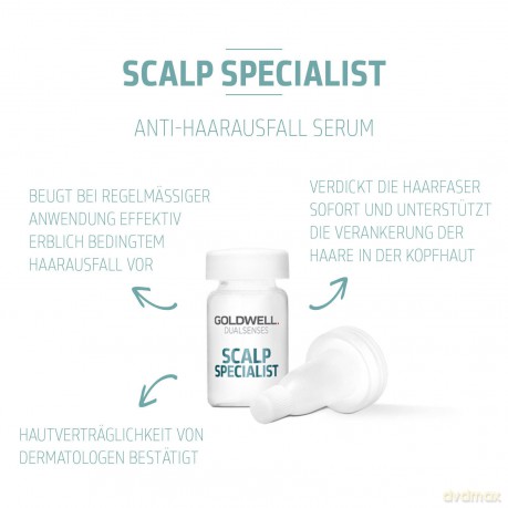 Goldwell Dualsenses Scalp Specialist Anti-Haarverlust-Serum Wachstumsserum für dünner werdendes Haar, 8x6 ml