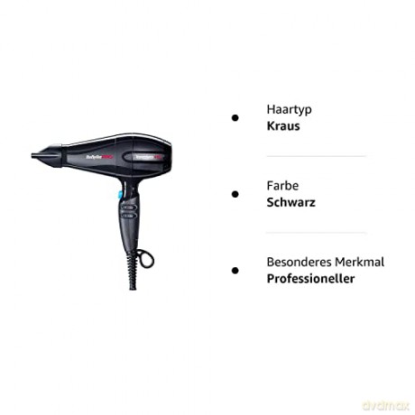 Haartrockner Ionic Veneziano HQ 2200W schwarz Babyliss Pr